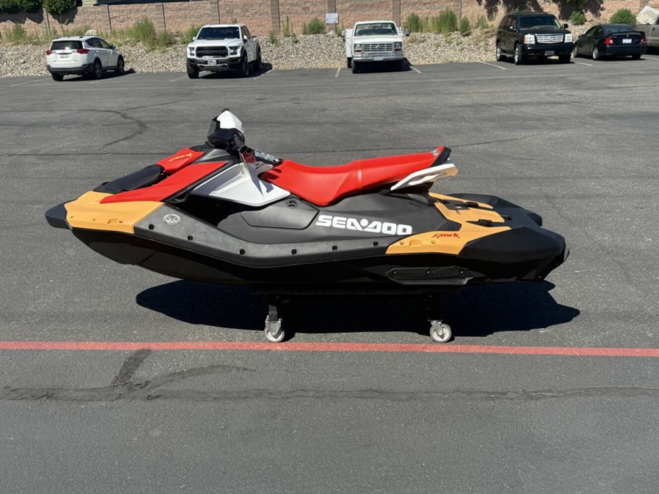 A photo of this 2026 Sea-Doo Spark For 3 Rotax 900 ACE - 90 CONV With IBR
