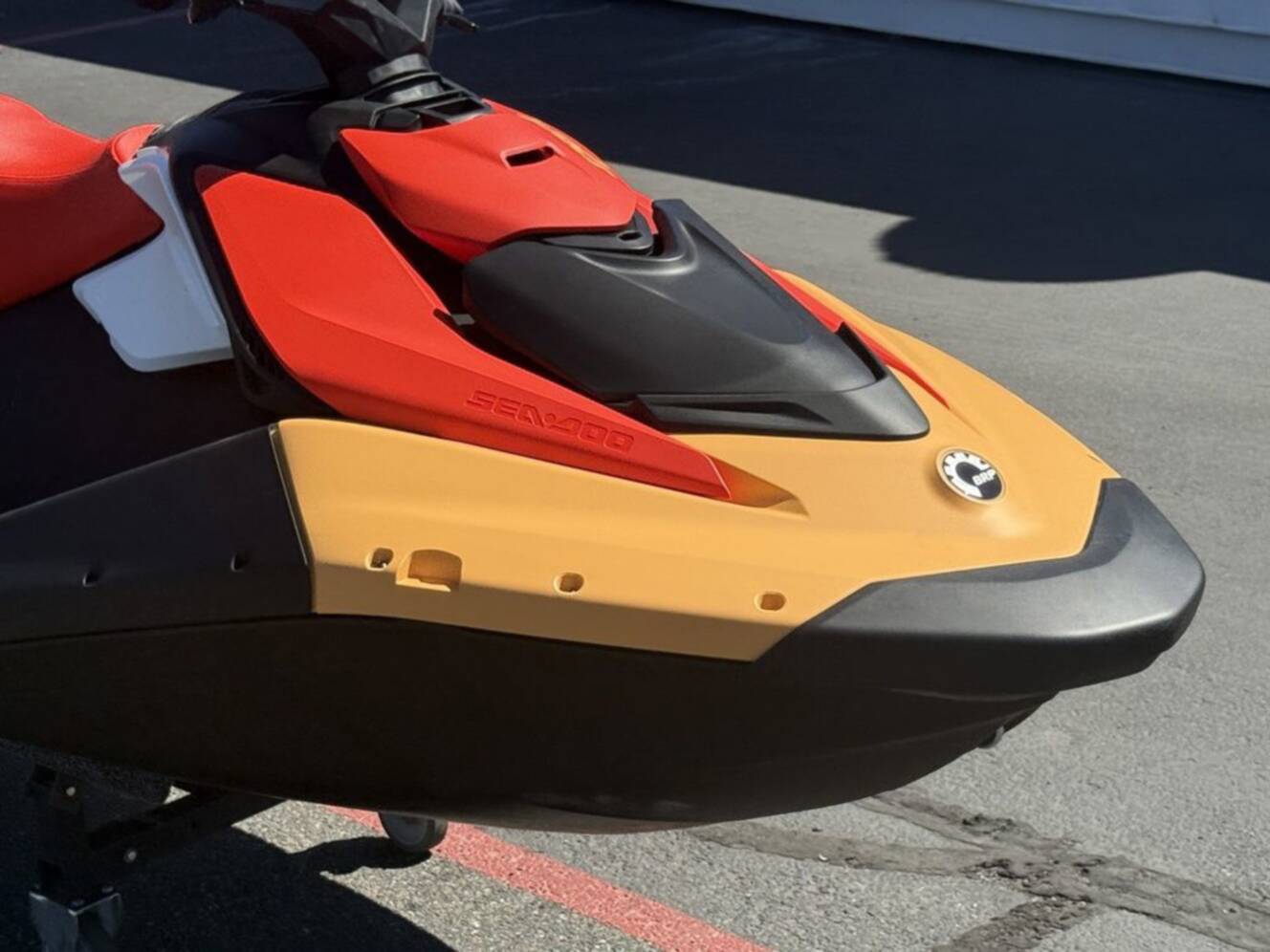 A photo of this 2026 Sea-Doo Spark For 3 Rotax 900 ACE - 90 CONV With IBR