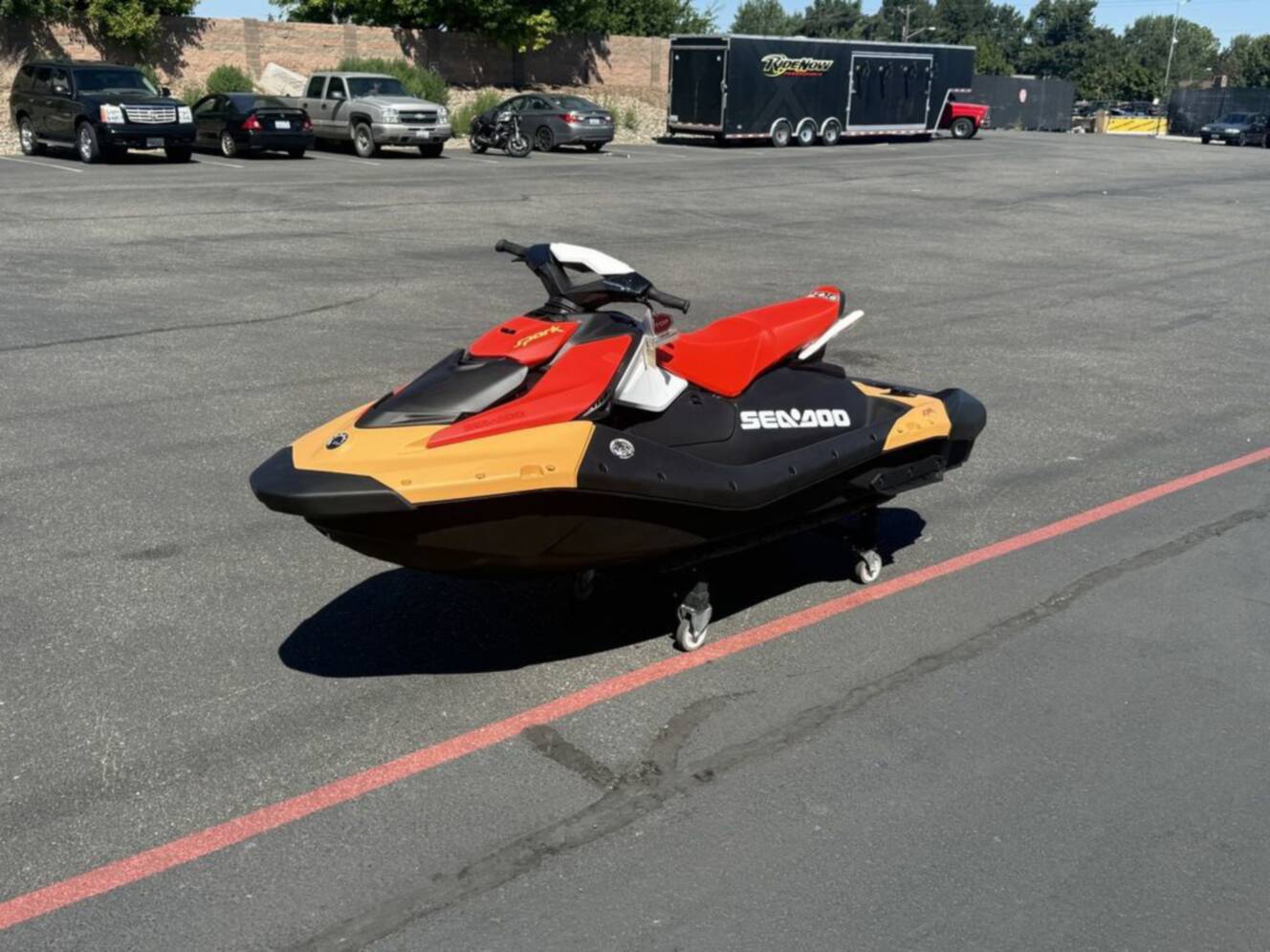 A photo of this 2026 Sea-Doo Spark For 3 Rotax 900 ACE - 90 CONV With IBR