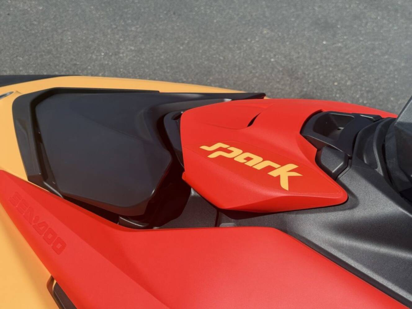 A photo of this 2026 Sea-Doo Spark For 3 Rotax 900 ACE - 90 CONV With IBR