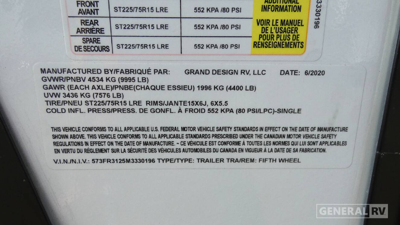 A photo of this 2021 Grand Design REFLECTION 260RD