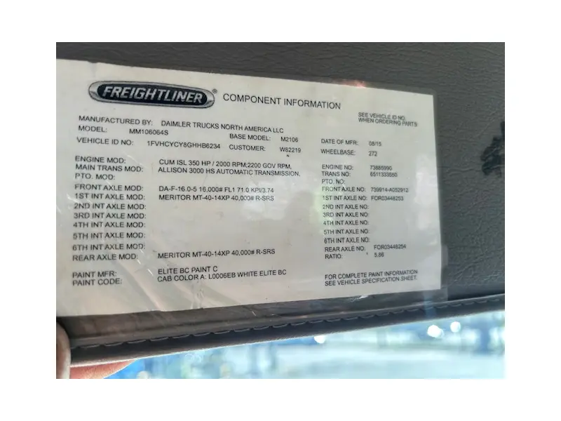 2016 FREIGHTLINER