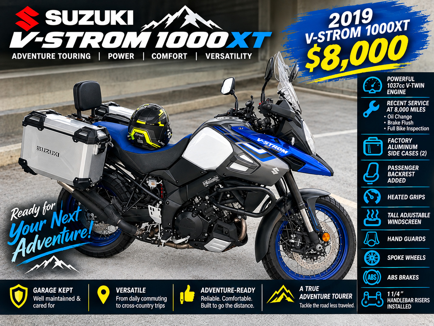 2019 Suzuki V-STROM 1000XT ADVENTURE Touring motorcycle