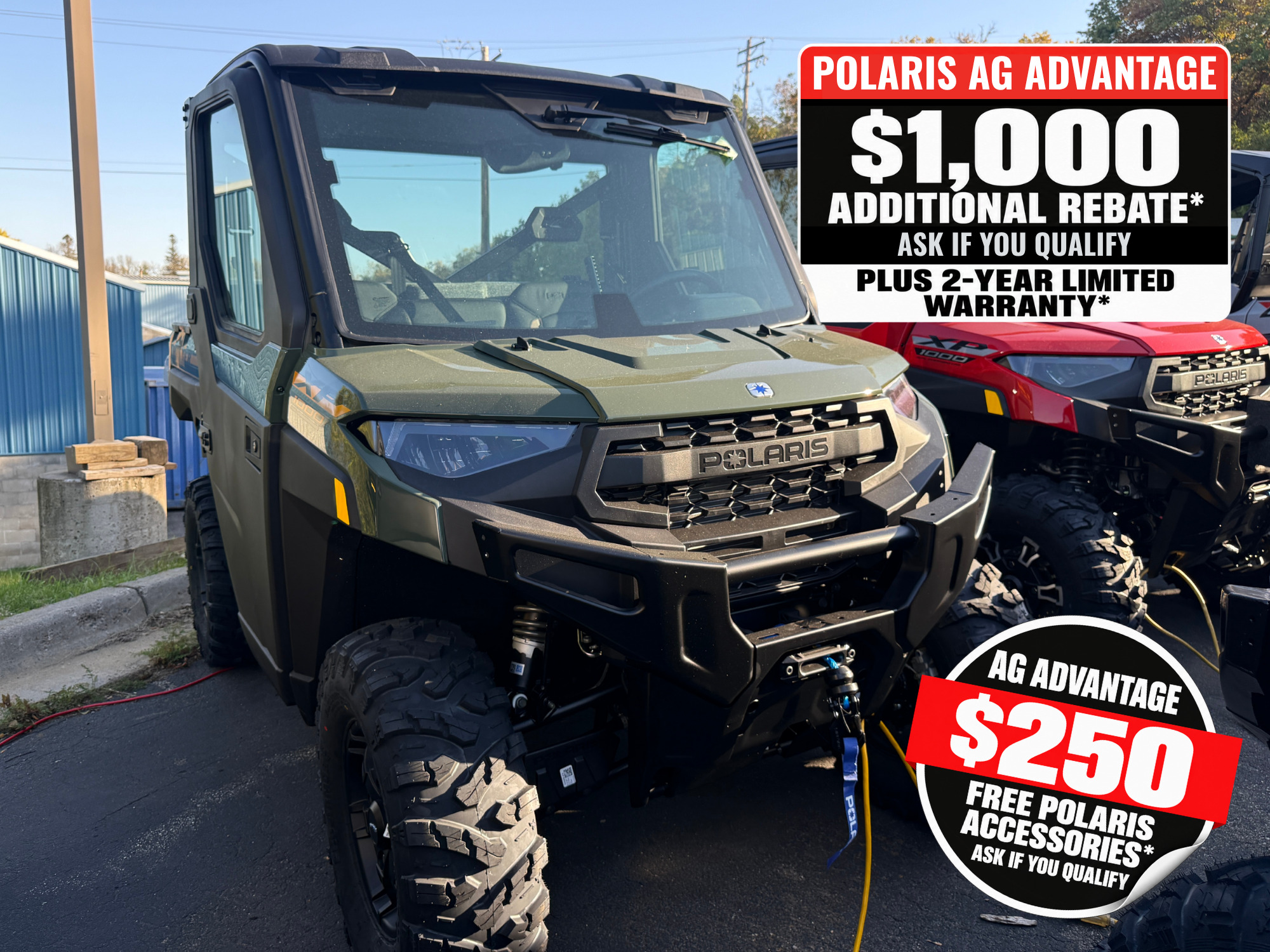 2027 Polaris Ranger XP 1000 NorthStar Premium Army Green in red wing MN