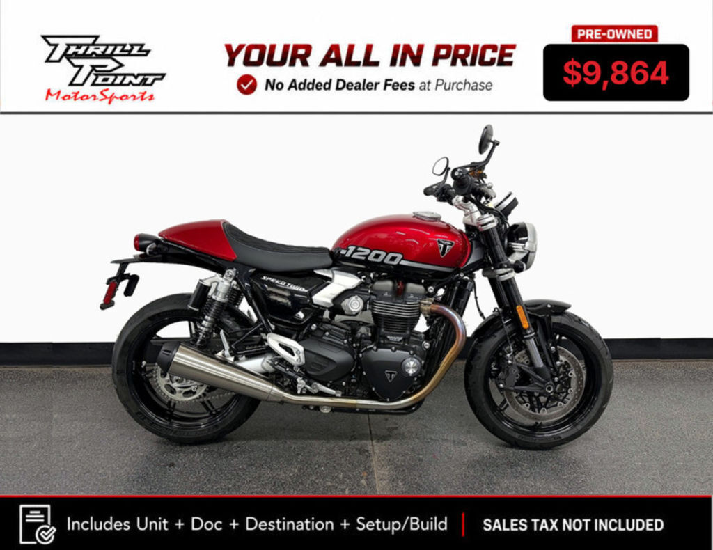 2025 Triumph Speed Twin 1200 Carnival Red/Sapphire Black BASE in Medina, OH