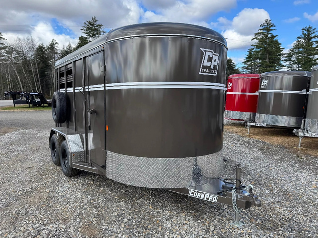2025 CORNPRO 7x14 Steel 7K Slant Load Horse Trailer w/Extra Height & in Loudon, NH