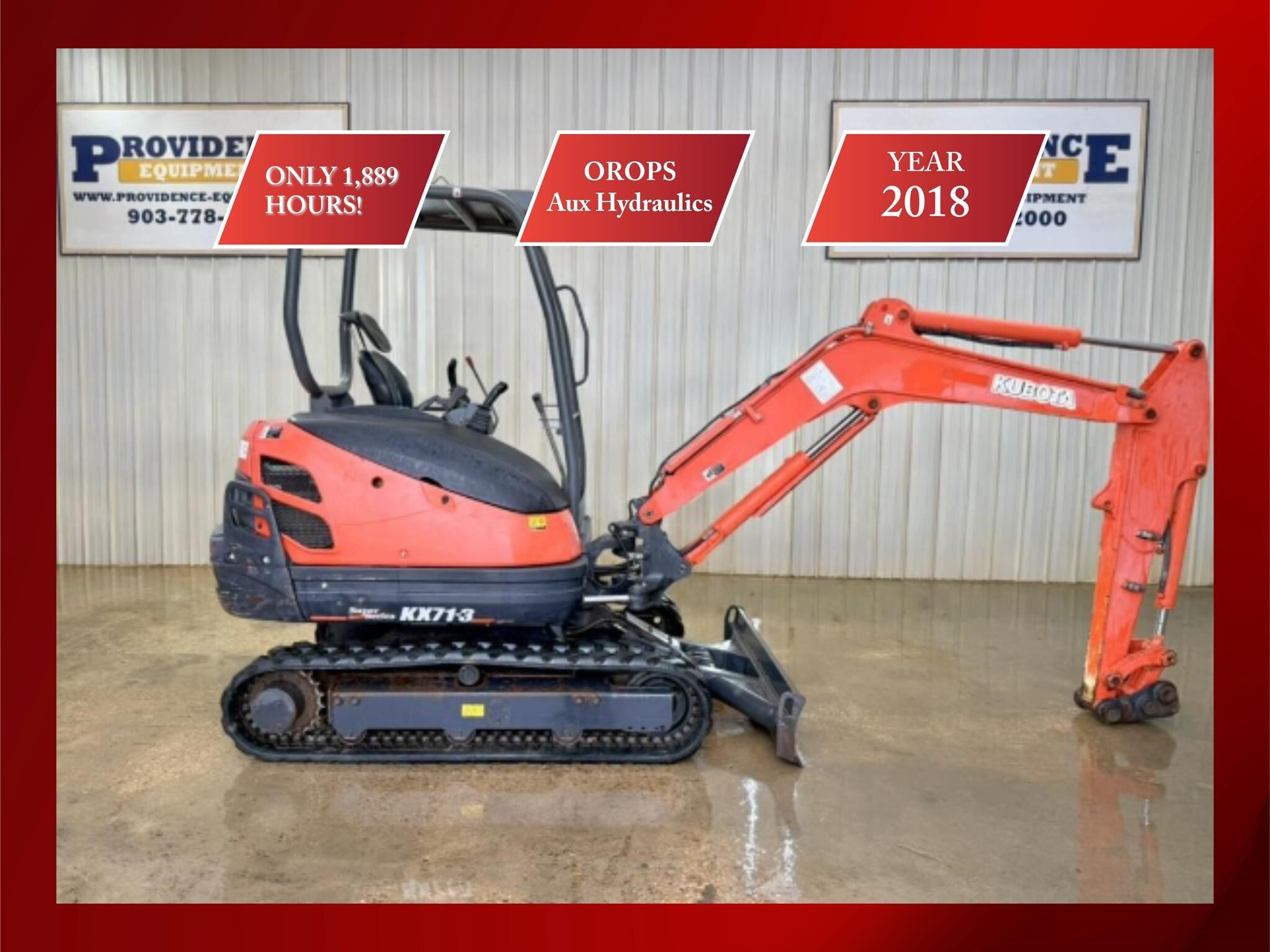 2018 KUBOTA KX71-3 in Trinidad, TX