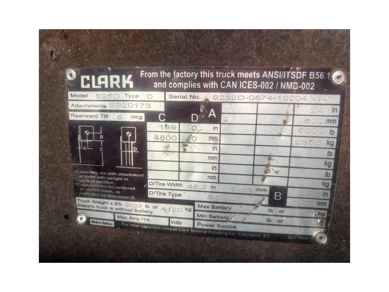 CLARK S25D