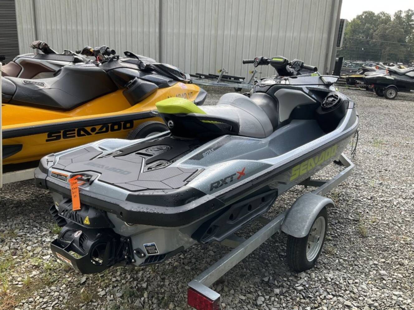 A photo of this 2025 Sea-Doo RXT-X 325 Ice Metal / Manta Green