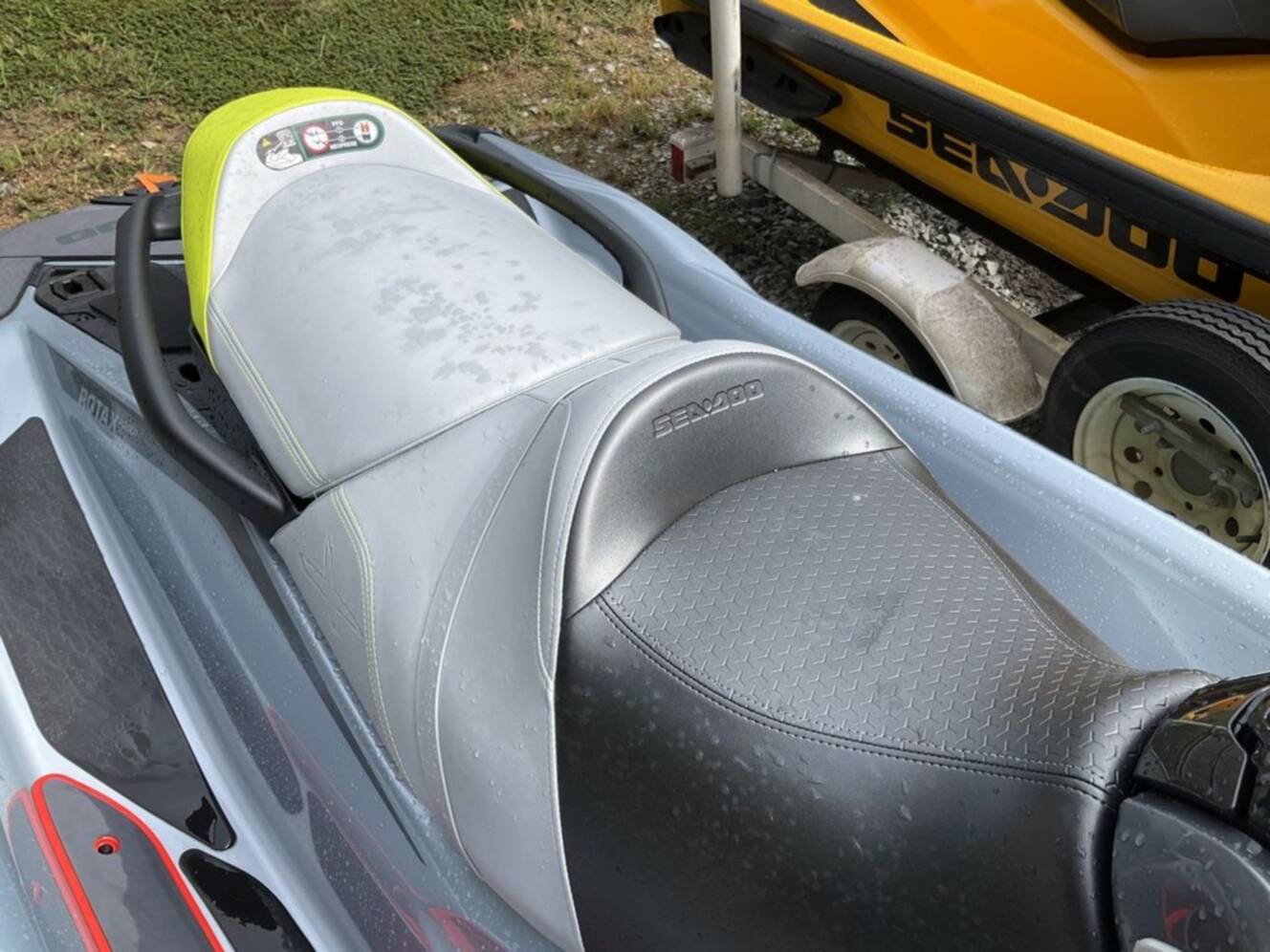 A photo of this 2025 Sea-Doo RXT-X 325 Ice Metal / Manta Green