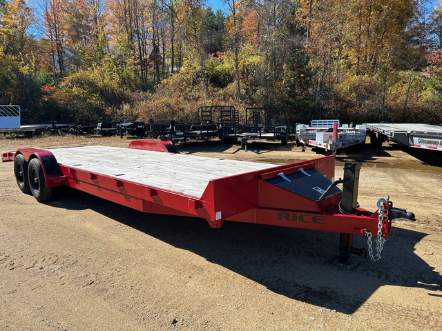 2027 RICE 7X24 Powder Coated 10K Car Hauler W/Slide-In Ramps in Loudon, NH