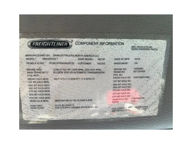 2019 FREIGHTLINER BUSINESS CLASS M2 106