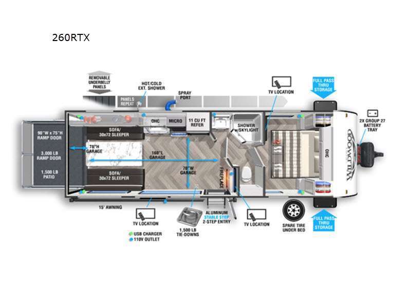 Used 2021 Forest River RV Wildwood Fsx 260RTX For Sale in Waco, TX ...