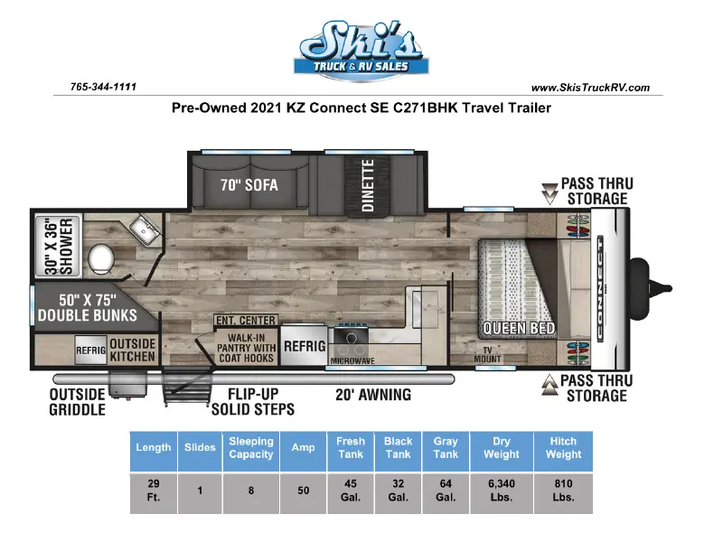 2021 KZ RV Connect C271BHK