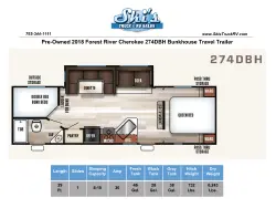 2018 Forest River Cherokee 274DBH