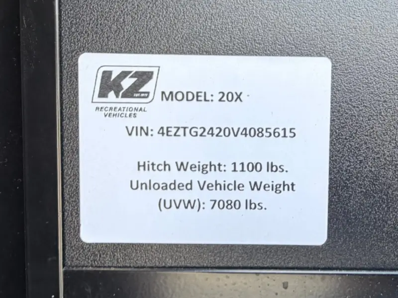 2027 KZ RV Sportster X 20X