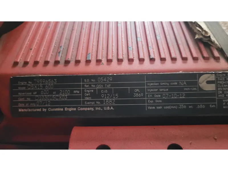 2016 CUMMINS QSX15