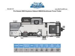 2020 Keystone Hideout 28BHS