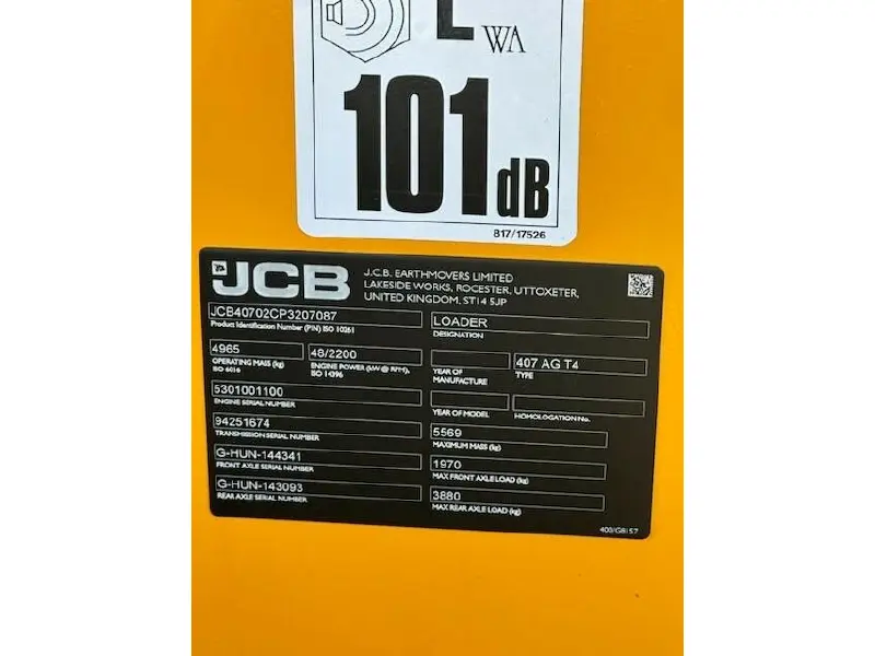 2023 JCB 407 AGRI