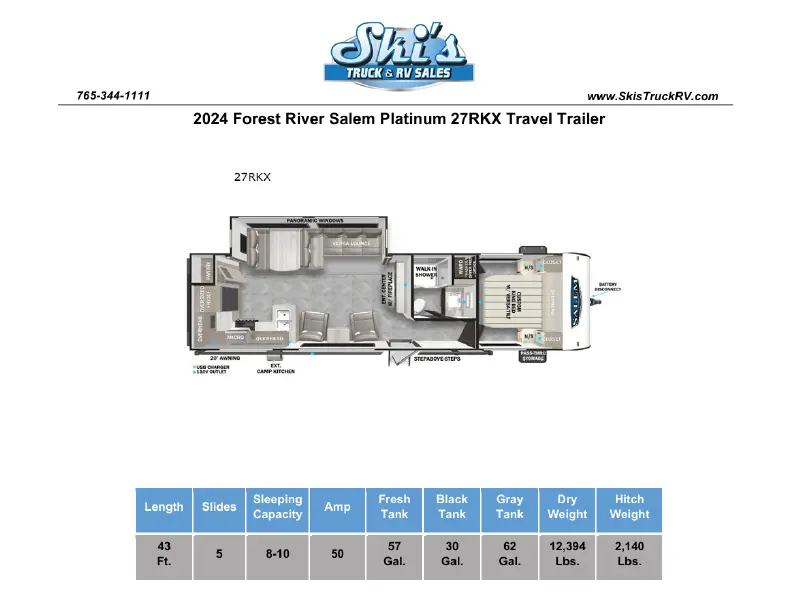 2024 Forest River Salem Platinum 27RKX
