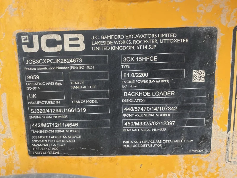 2019 JCB 3CX