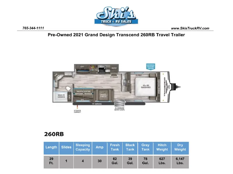 2021 Grand Design Transcend 260RB