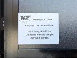 2027 KZ RV Connect C271RBK