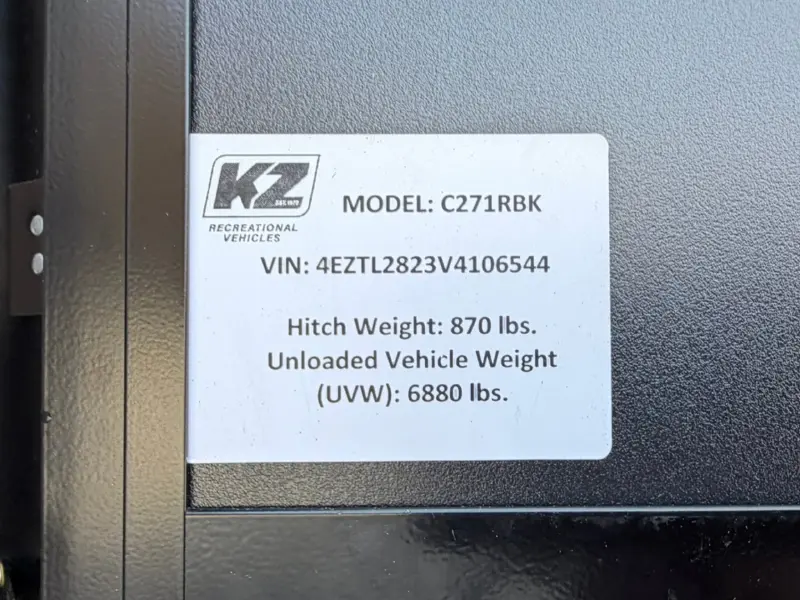 2027 KZ RV Connect C271RBK