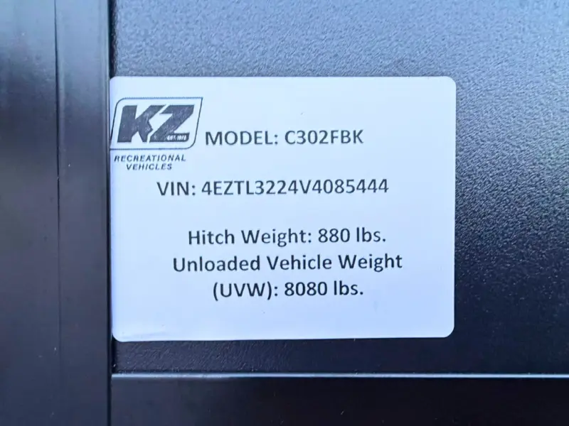 2027 KZ RV Connect C302FBK